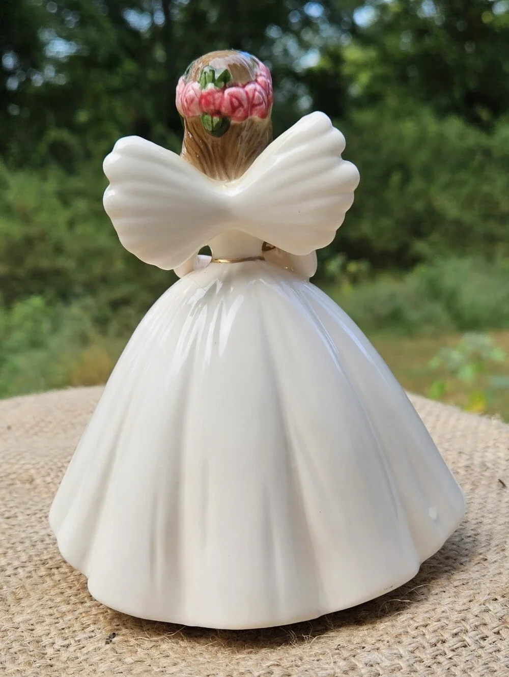15th Birthday Angel Figurine with Pink Roses Vintage Josef Originals